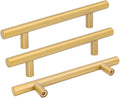 goldenwarm 4in Cabinet Pulls Brushed Brass Handles 100-Pack