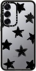 CASETIFY Impact Galaxy S25+ Case - Star Marks - Clear Black