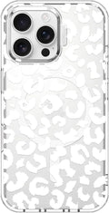 Clear White Leopard iPhone 16 Pro Max Case - Drop Protection