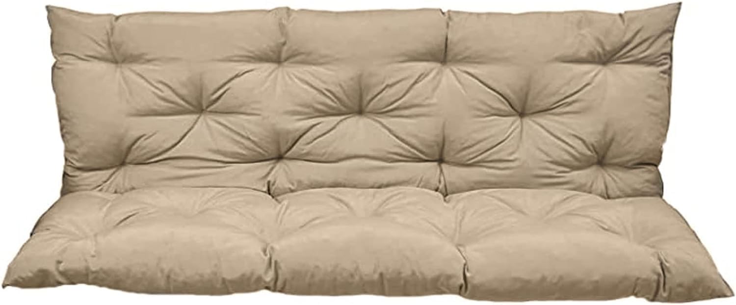 Outdoor Swing Cushion with Backrest for 2/3 Seater Replacement