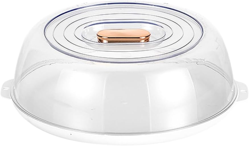 Angoily White Glass Food Warmer & Splatter Cover