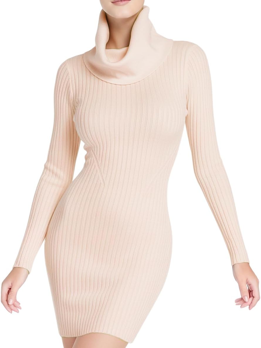 v28 Sweater Dress for Women - Sexy Cowl Neck Bodycon Style