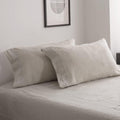 100% French Linen Pillowcase King Size Set of 2 - Soft Durable Comfort
