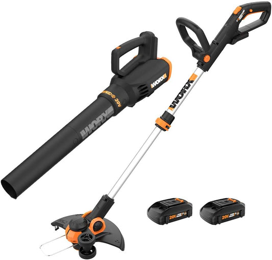 Worx 20V String Trimmer & Edger with Leaf Blower Bundle