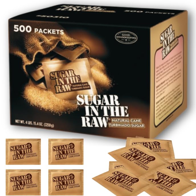 Sugar in the Raw Packets 500 Count for Baking and Sweetening
