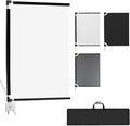 36x27 in Light Reflector Flag Kit - Portable 3-in-1 Light Shaper