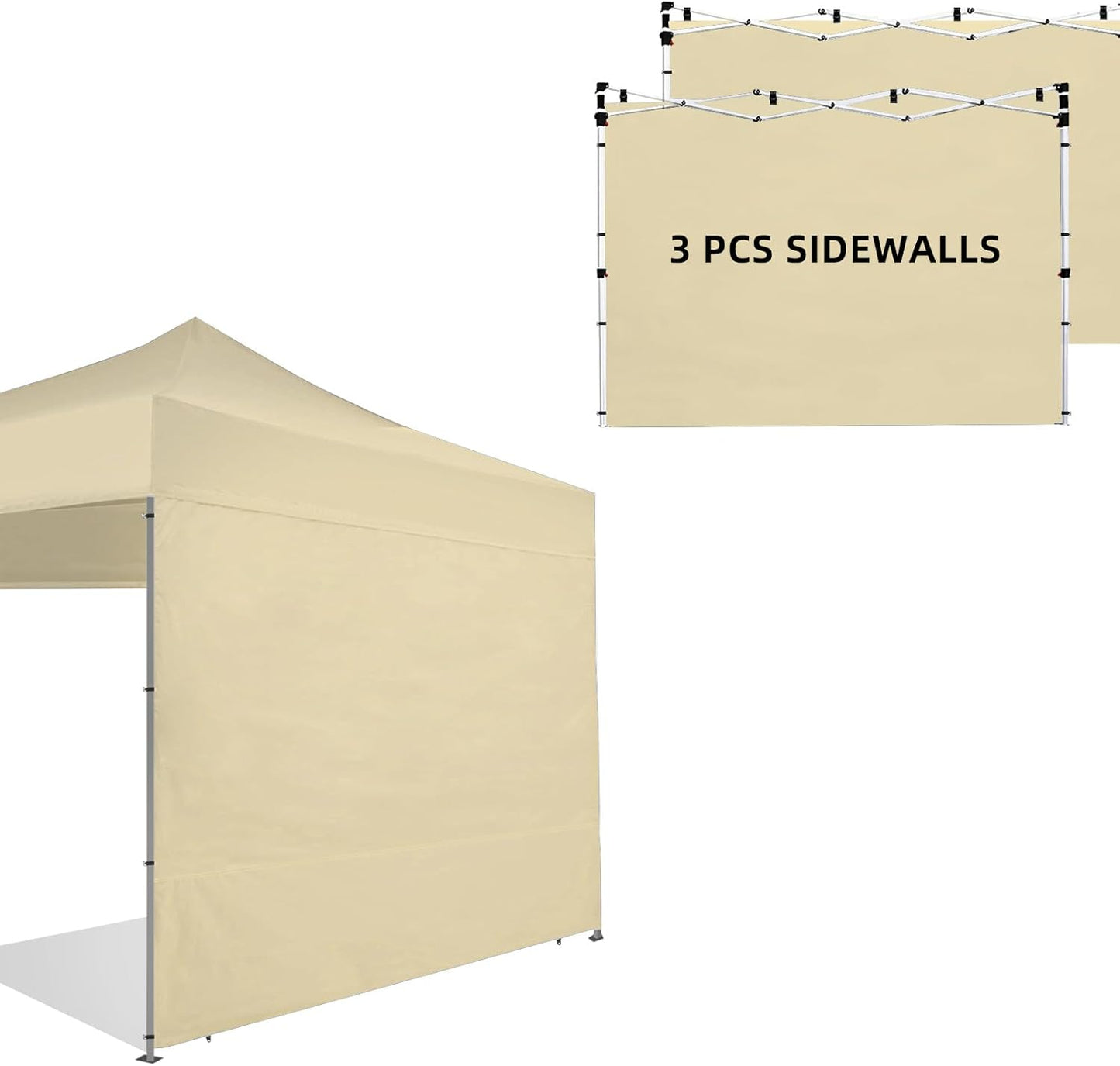 Canopy Tent Sidewalls for 10x10 Pop Up Canopy, 3 Pack Sunwall
