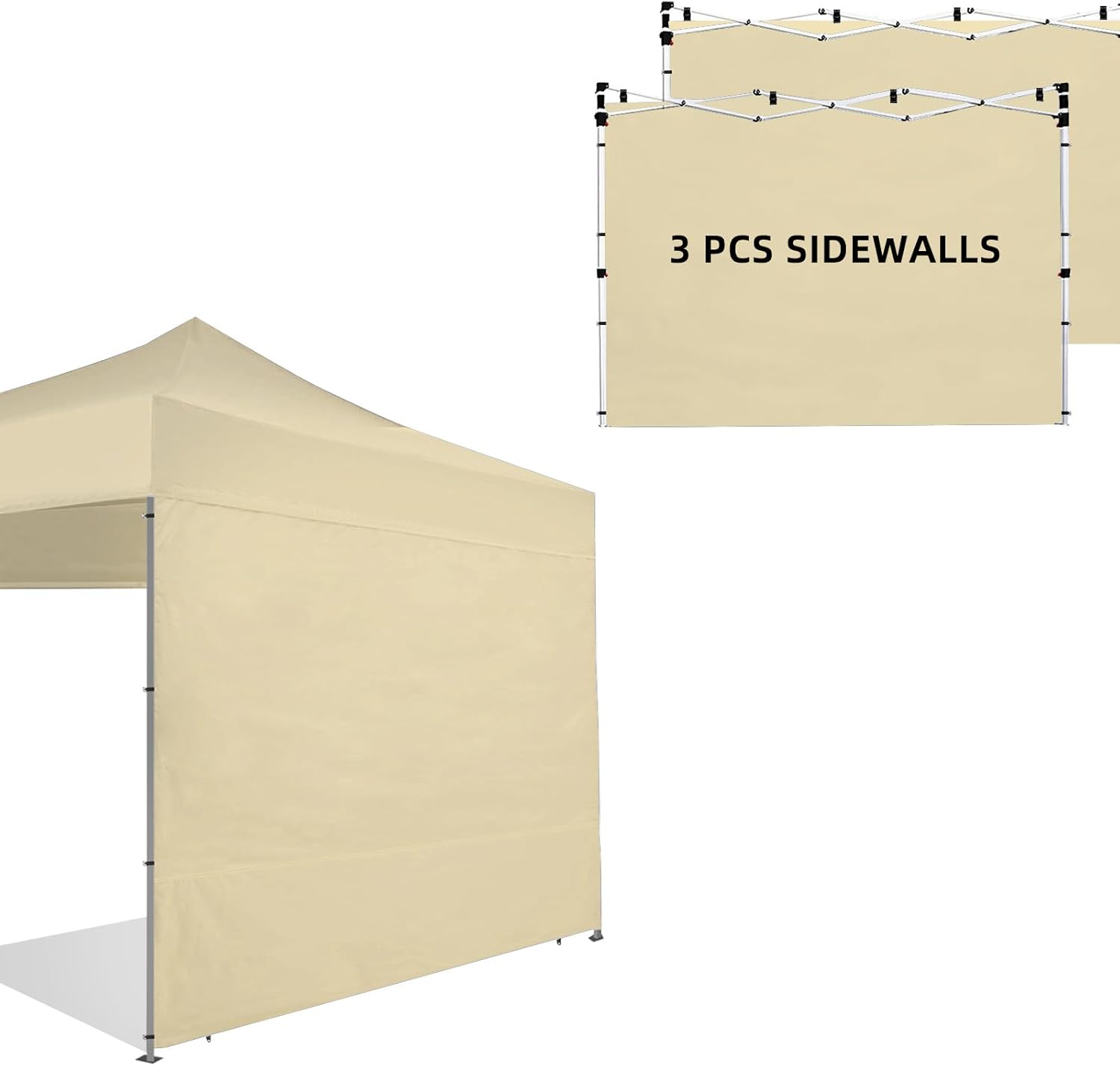 Canopy Tent Sidewalls for 10x10 Pop Up Canopy, 3 Pack Sunwall