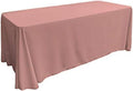 Polyester Poplin Tablecloth 90x156 in Dusty Rose - Washable, Stain