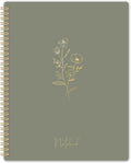 Amoroud Green Journal - 110 Pages, Spiral Bound, Inner Pocket