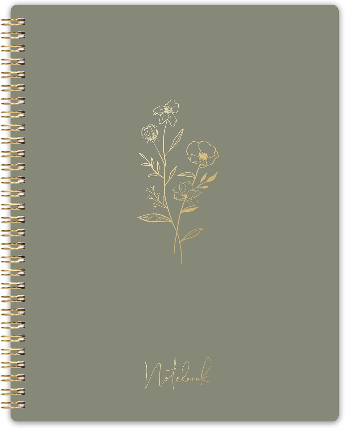 Amoroud Green Journal - 110 Pages, Spiral Bound, Inner Pocket