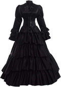 GRACEART Women Victorian Rococo Dress Gothic Ball Gown with Hoop Skirt