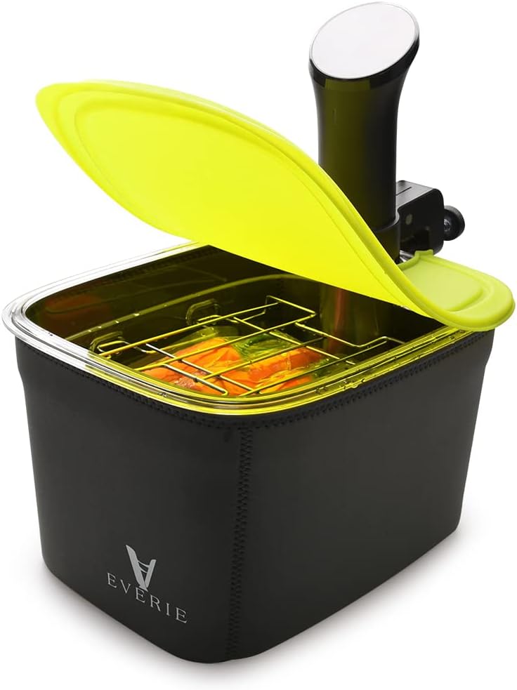 Versatile 12-Quart Sous Vide Container with Silicone Lid and Rack