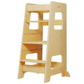 Kitchen Step Stool for Kids and Toddlers with Safety Rail - Adjustable