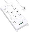 Surge Protector Power Strip with USB C and 13 Outlets - 5 ft Cord