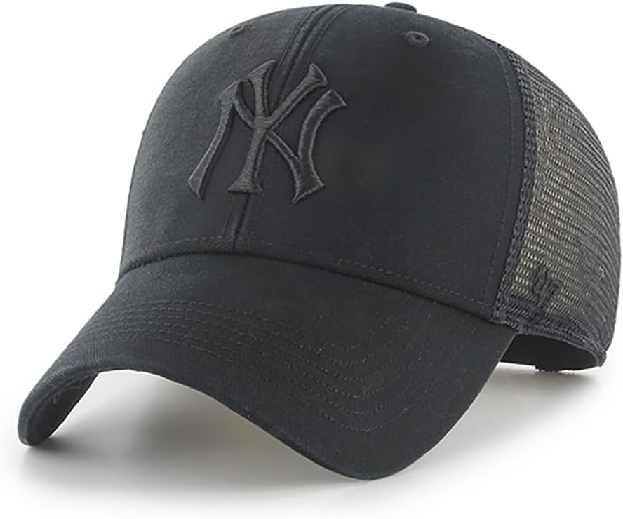 47 Brand MLB Unisex Black Team Logo Trucker Cap for Adults