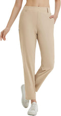baleaf Women's Golf Pants with Belt Loops and Zipper Pockets