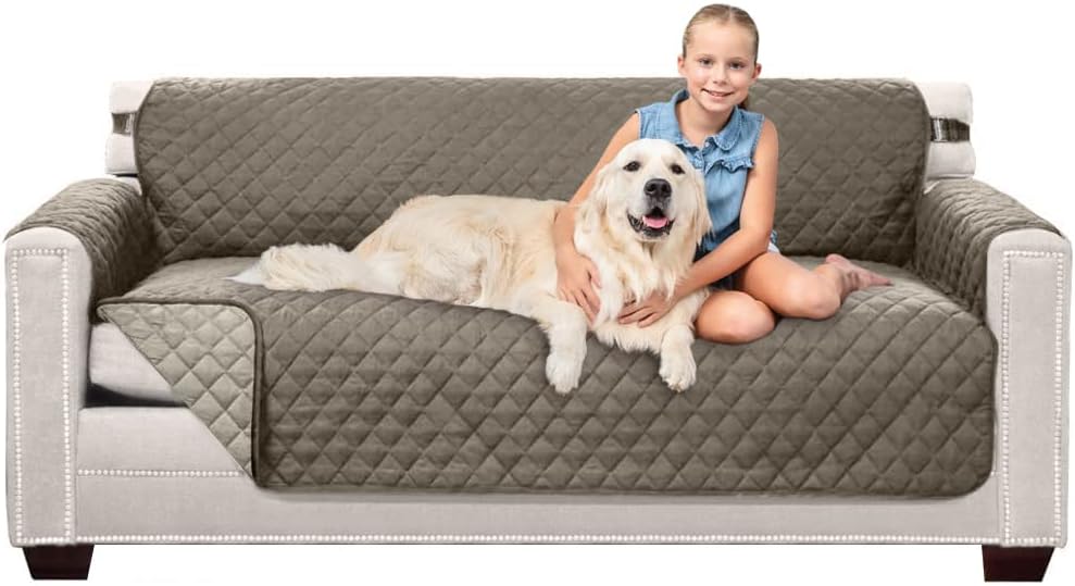 Sofa Shield Couch Slip Cover with Patented Strap for Pets