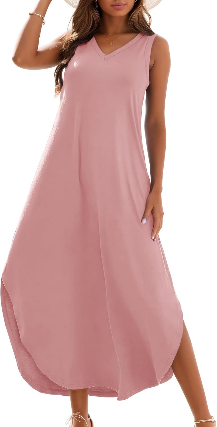 Zilcremo Women's Summer Casual Loose Sundress Long Dress Review