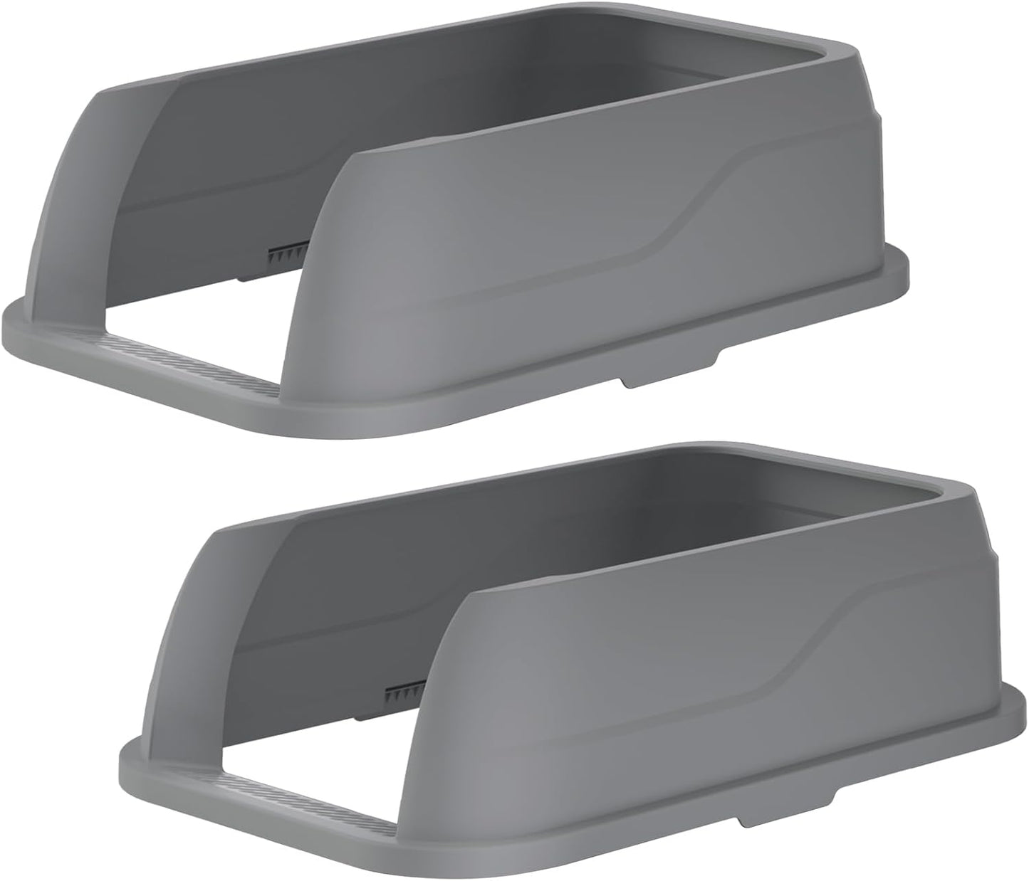 2 Pack High Wall Lids for Large Stainless Steel Cat Litter Pan