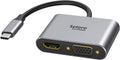 USB C to HDMI VGA Adapter - Dual Monitor 4K/1080P Adapter