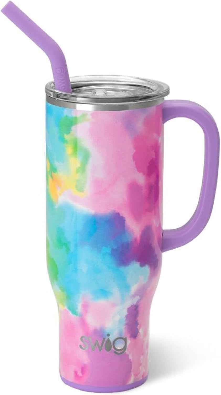 Swig Life 30oz Mega Mug: Insulated Tumbler with Handle & Straw