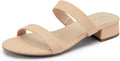 DREAM PAIRS Women's Slides Heels: Stylish Low Block Sandals