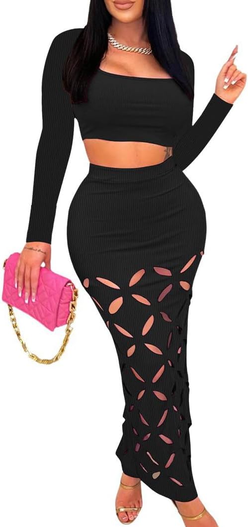 Women Sexy Two Piece Skirt Outfits for Club and Party Wear