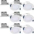 HALO HLB 4 inch LED Recessed Light 6-Pack - Slim Canless Downlight