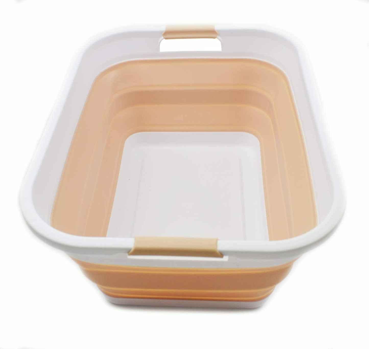 Collapsible Plastic Laundry Basket by SAMMART - Space Saving Design