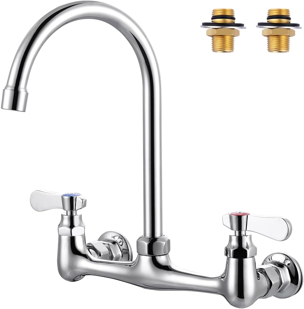 Commercial Sink Faucet with 6 Gooseneck Swivel Spout for Kitchens