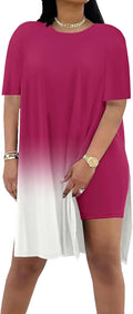 Short Sleeve Tunic Tops and Biker Shorts Set for Women - Comfortable