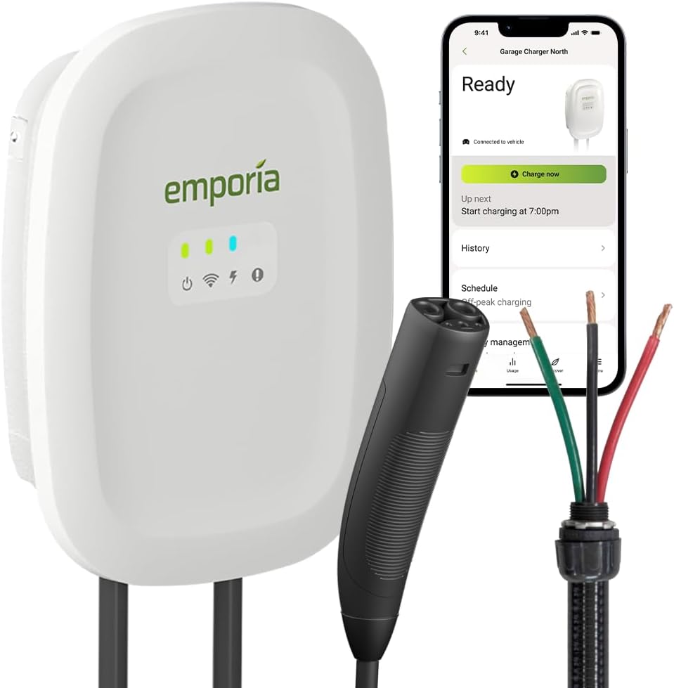 Emporia Level 2 EV Charger - Fast Charging for Tesla Vehicles