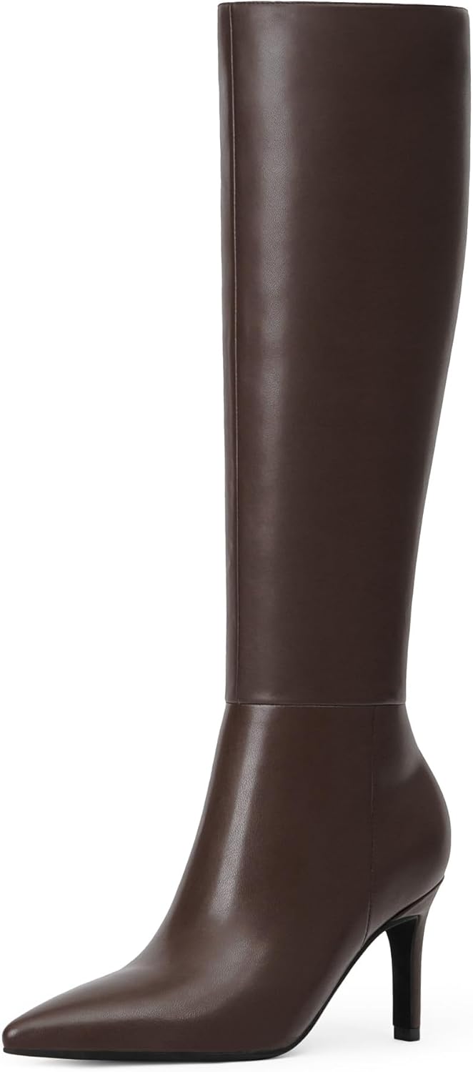 Knee High Boots Women Pointed Toe Stiletto High Heel Long Boots