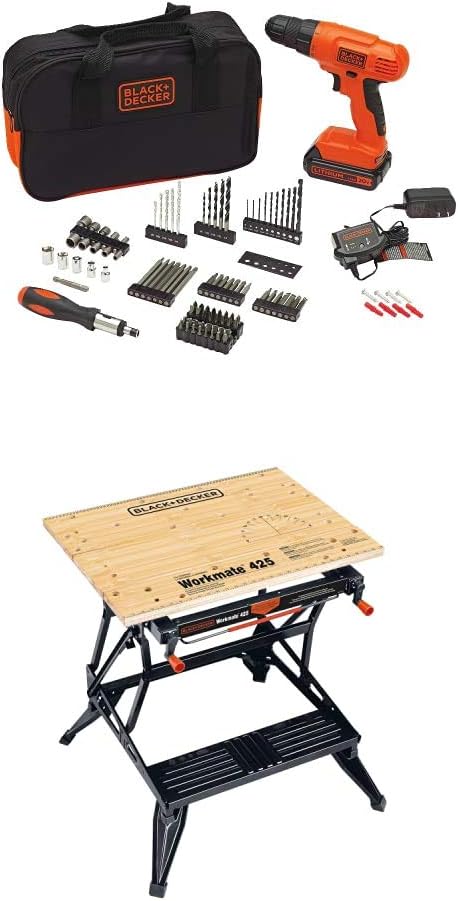 BLACK+DECKER 20V MAX Drill Set with Portable Project Center