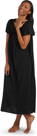 Women's Long Nightgown with Flutter Sleeves by Miss Elaine