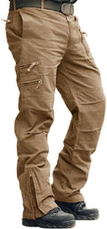 CRYSULLY Men's Cargo Tactical Work Pants - Durable Multi-Pocket Fit