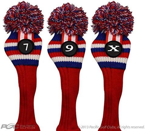 Retro Vintage Pom Pom Head Covers - Pacific Golf