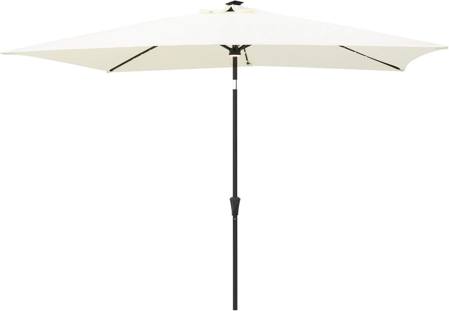 C-Hopetree Rectangular Outdoor Patio Market Umbrella with Lights