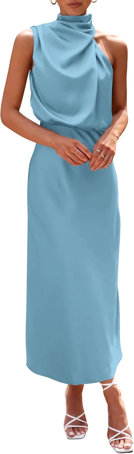 Elegant Satin Maxi Dress for Women - Perfect Summer Style