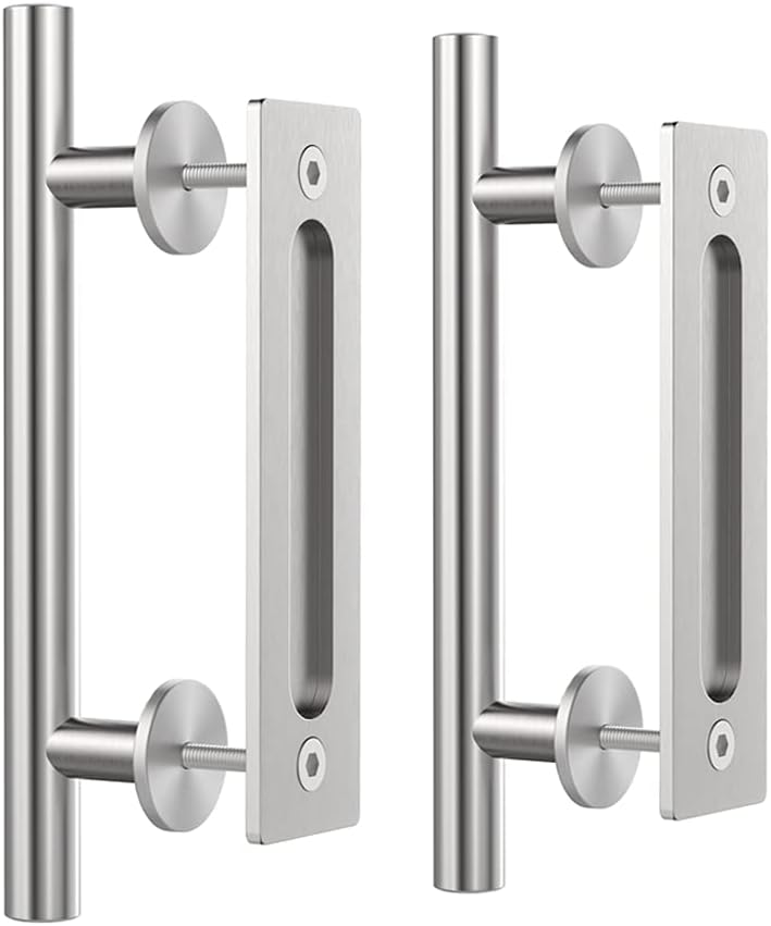 WINSOON 12 Sliding Barn Door Handles with Double-Sided Design