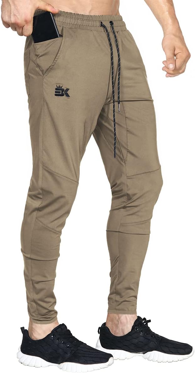 BROKIG Mens Lightweight Gym Jogger Pants for Active Lifestyle