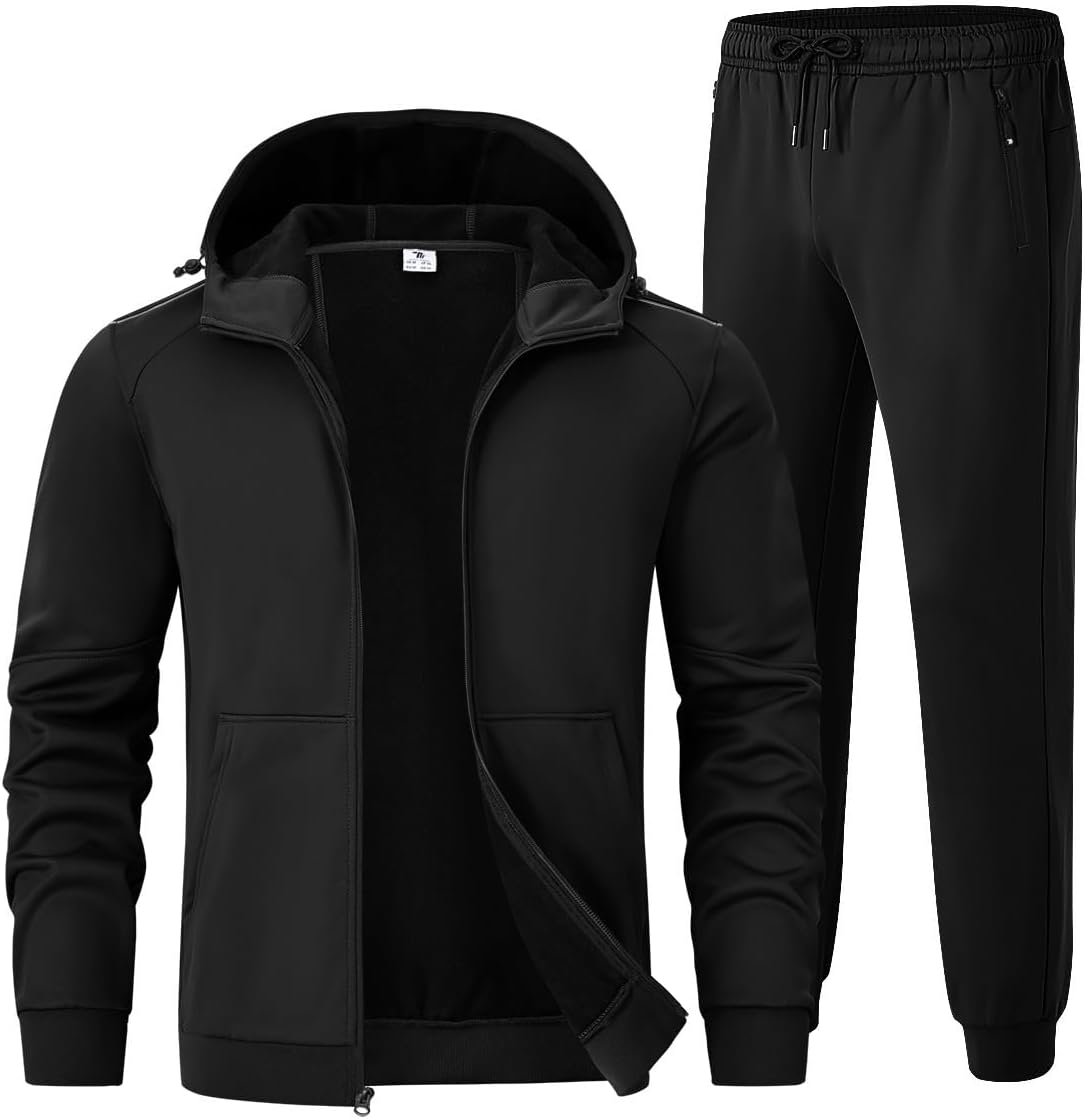 Men's Fleece Sweat Track Suit for Winter Workouts and Jogging