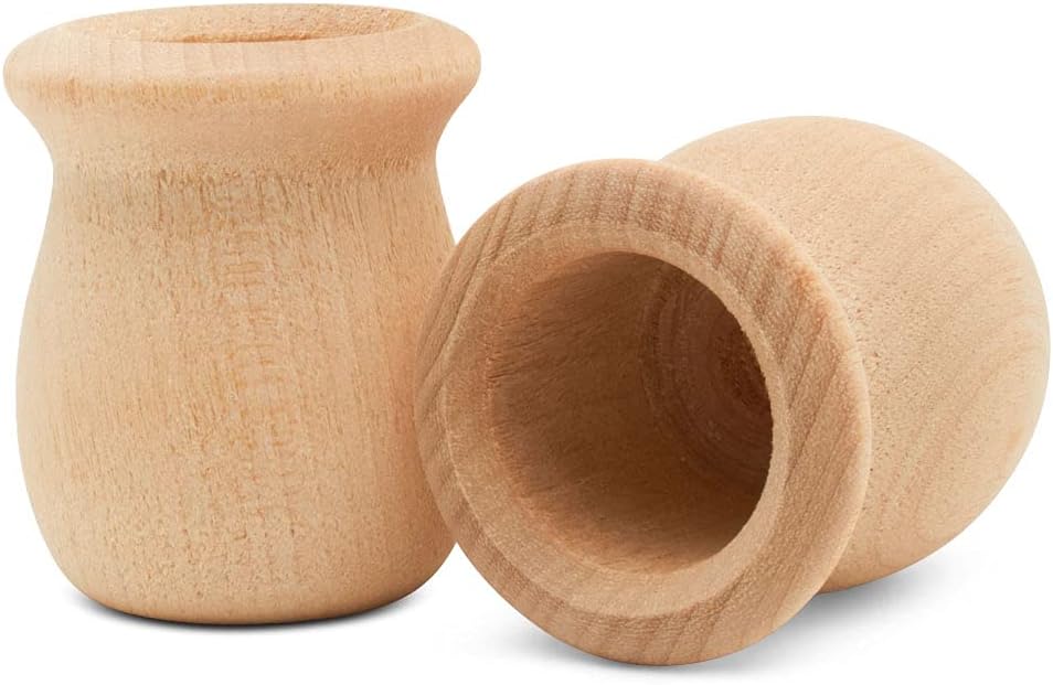 Unfinished Wood Candle Holders for Crafting and DIY Projects