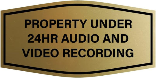 Fancy Property Under 24Hr Audio and Video Recording Sign Pack