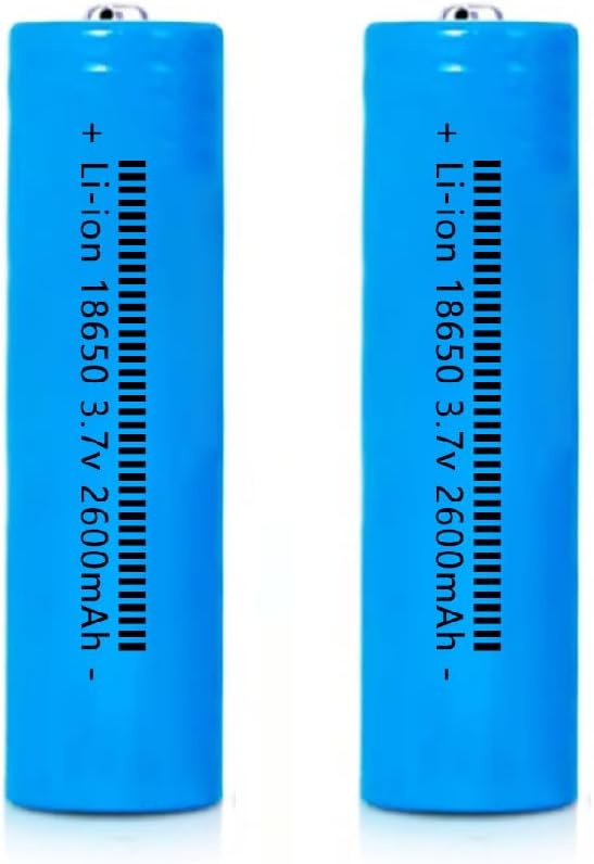 Long-Lasting 18650 Button Top Battery - 2600mAh for Headlamp & Flashlight