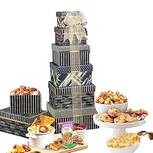 Gourmet Food Gift Basket Tower for All Occasions and Recipients