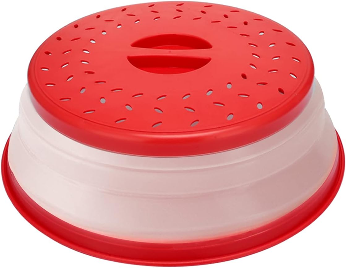 BPA-Free Collapsible Microwave Splatter Guard - Red