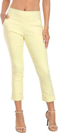 HDE Pull On Capri Pants for Women - Comfortable Stretch Crop Pants 25