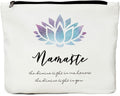 Meditation Gifts Namaste Yoga Cosmetic Bag - Compact Travel Pouch